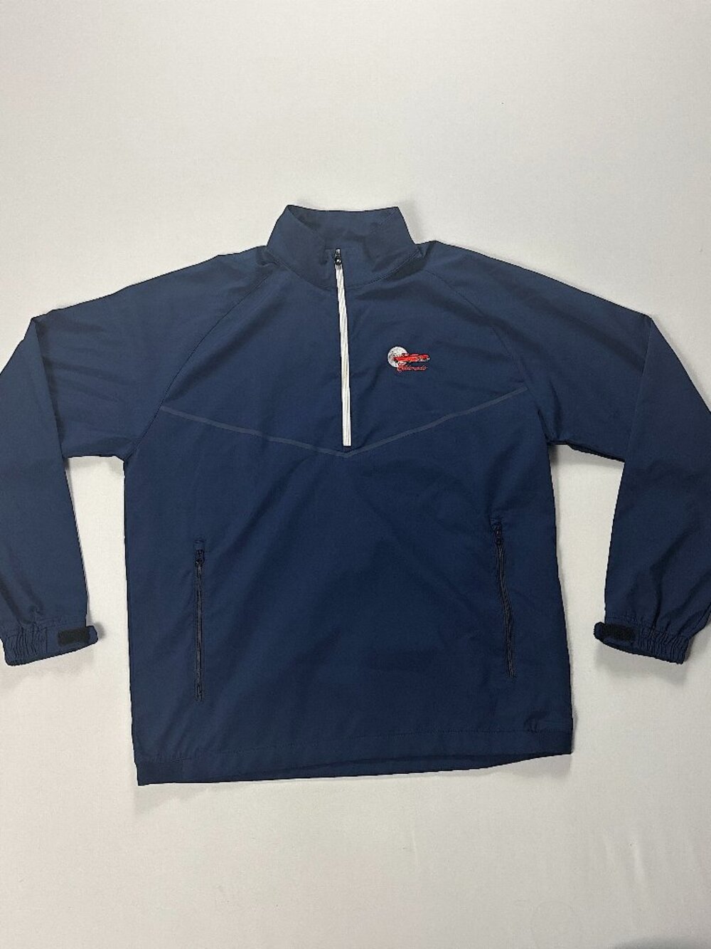 Footjoy Mens 1/4 Zip Eldorado Pullover Jacket Navy Blue Sz S Car FJ Windbreaker